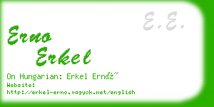 erno erkel business card